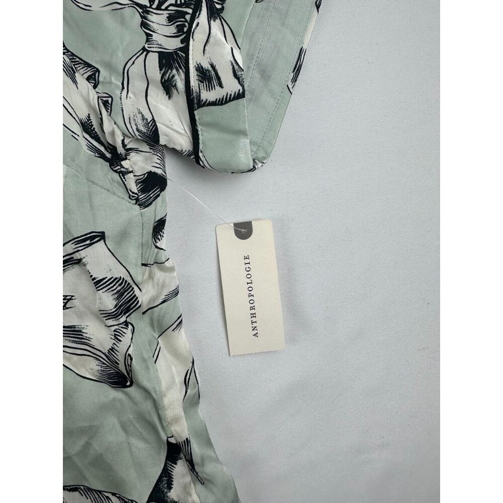 NWT Anthropologie Bow Print Women's Pajama top - Black and White Size Large - Picture 5 of 7